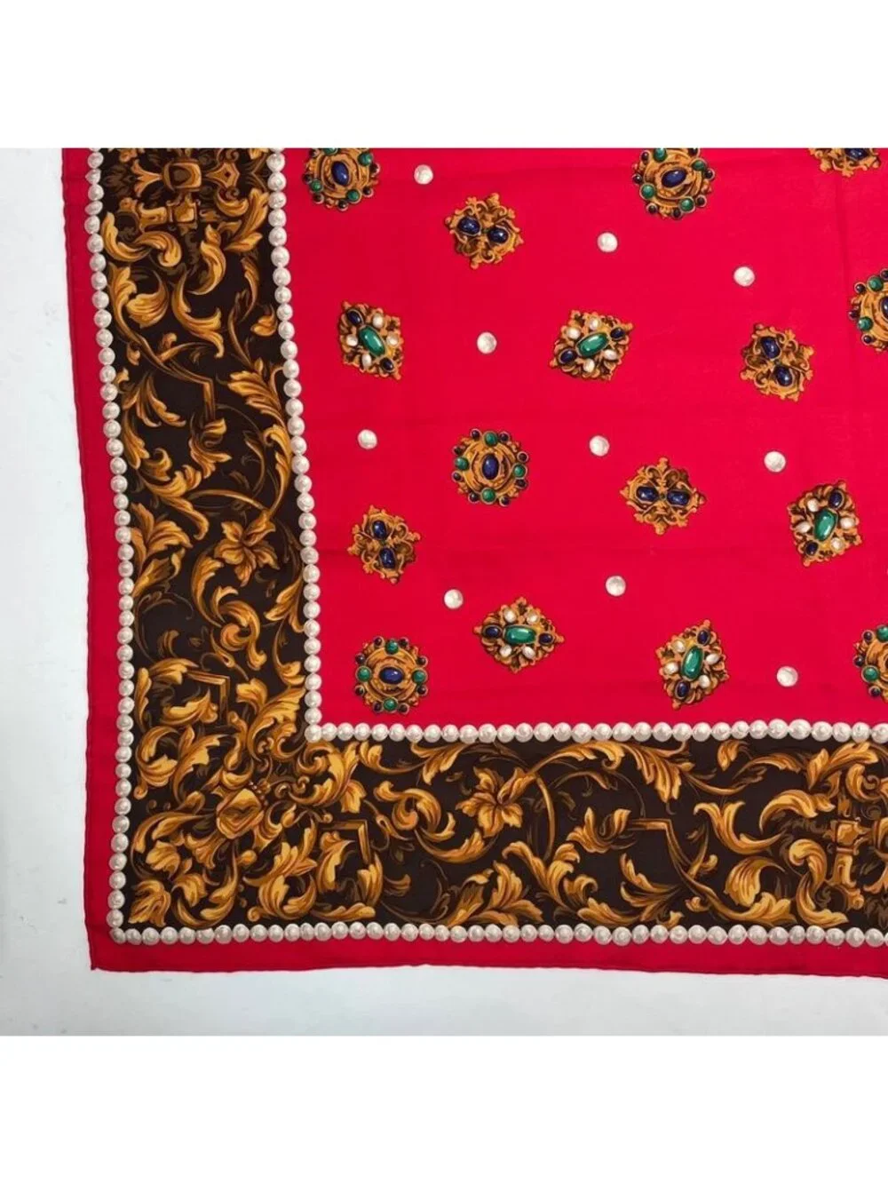 Dior Silk Scarf Red Pattern
